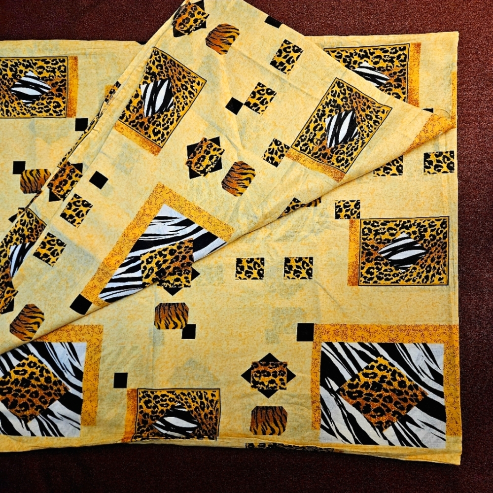 Duvet Cover Yellow Animal Print Zebra Leopard 100% cotton